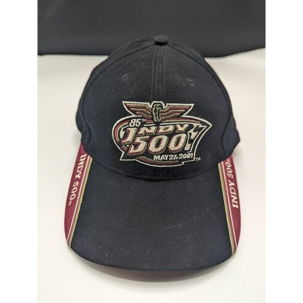VTG 85th Indy 500 INDIANAPOLIS MOTOR SPEEDWAY Black 2001 Hat Cap Adjustable Back